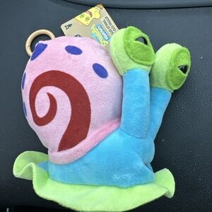 Zuru Fuggler x Spongebob Squarepants Keychain Plush Ring GARY THE PET SNAIL 5 in